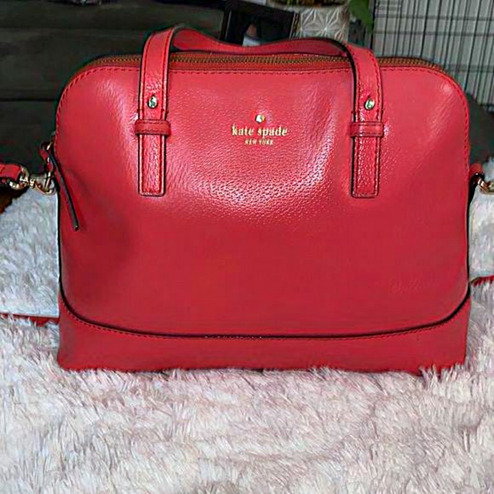 Kate‎ Spade New York Grand Street Rachelle Leather Satchel coral color